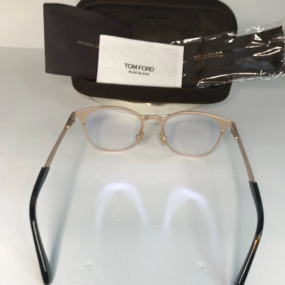 💯 - New Authentic Tom Ford Blue Light Block Oval Unisex Eyeglasses FT5732-B 0…